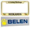 Clear Coated Solid Brass License Plate Frame (Overseas Production)